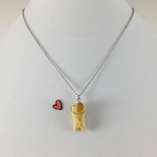 Kalung Juntai Rantai Choker Import Korea Handmade Clay Anak Anjing