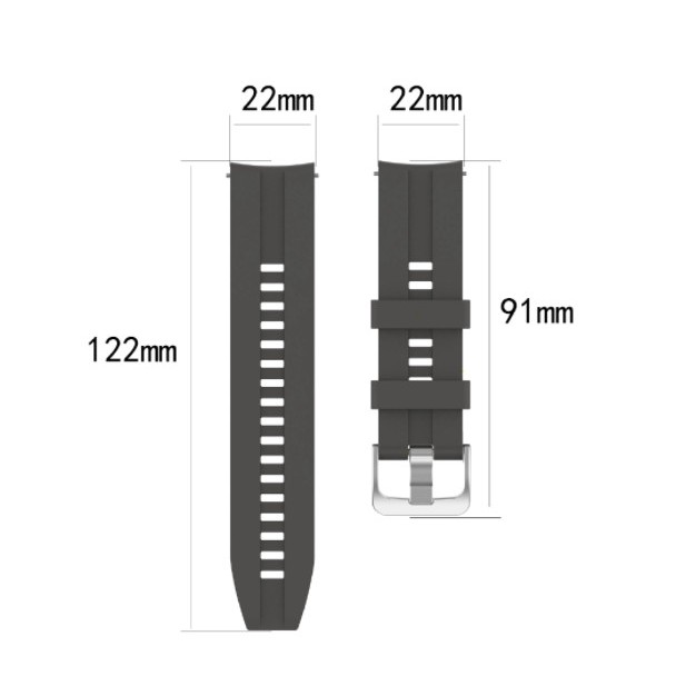 XLF Tali Jam 22mm Watch Strap Suunto 9 Peak / Pro - Rubber Silikon Metal Buckle