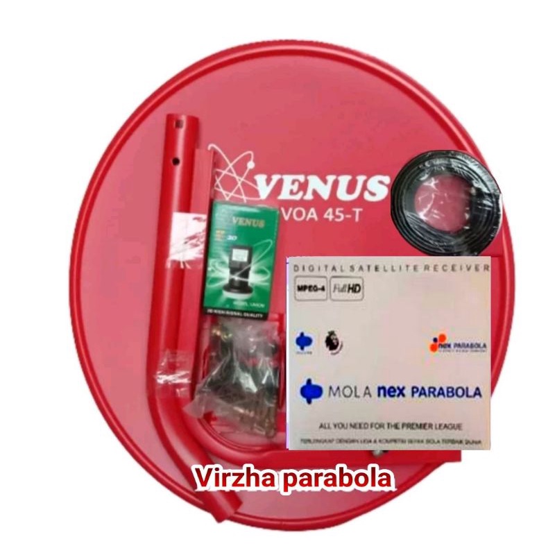 PAKET LENGKAP PARABOLA MINI NEX PARABOLA MOLA MERAH PUTIH KUNING FULL HD TINGGAL PASANG