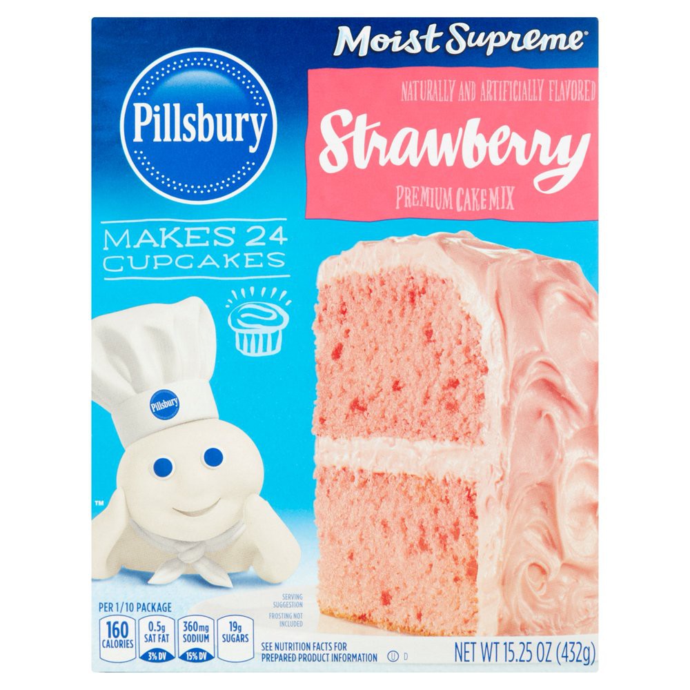 

Pillsbury Moist Supreme Strawberry Birthday Cake Mix Tepung Kue Ulang Tahun Rasa Stoberi Instant