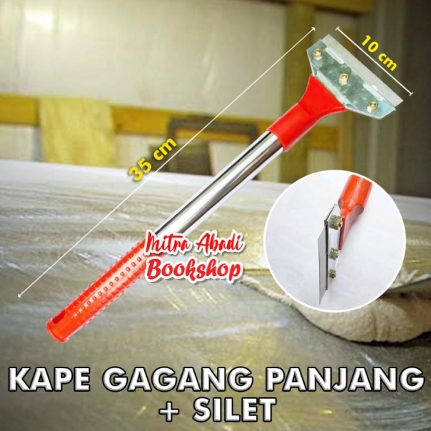 Alat Pengikis Kape / Scrapper / Pengerok Cat Premium Scrapper Gagang Panjang 35 cm