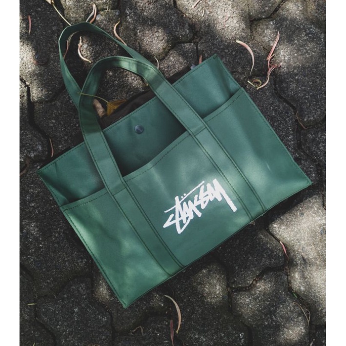 totebag stussy military green japan appendix