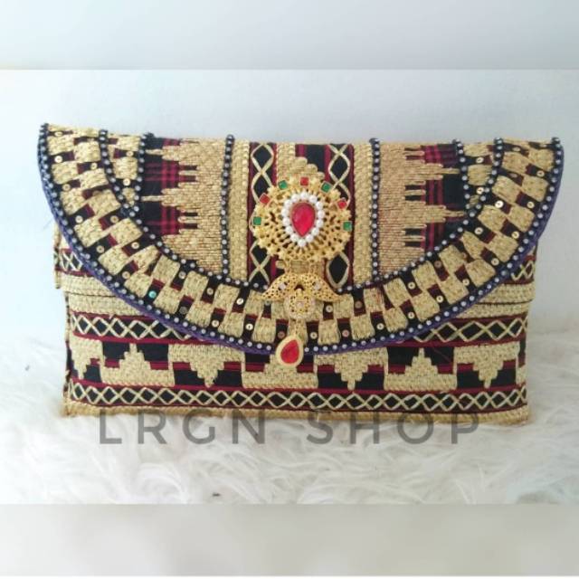 CLUTCH TAPIS | TAS TAPIS LAMPUNG MOTIF TAJUK