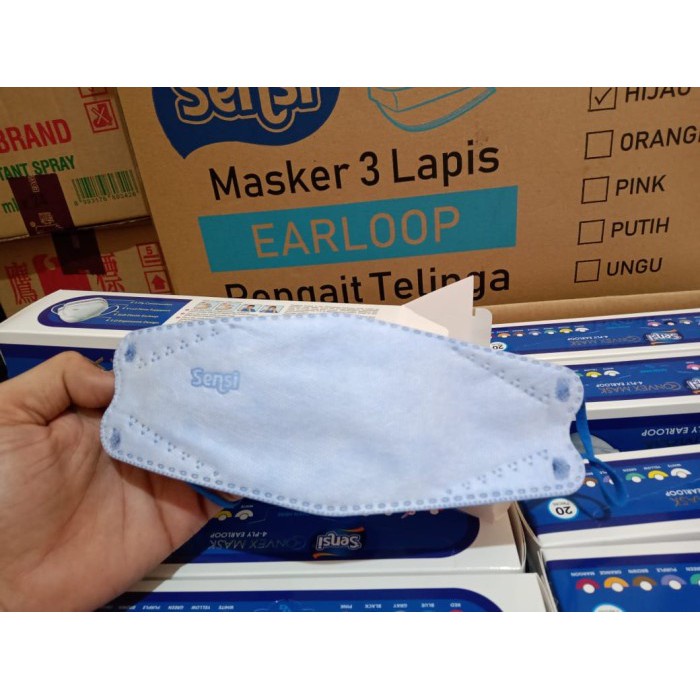 Masker EVO Sensi Convex 4 ply Mask Earloop SATUAN/ECER