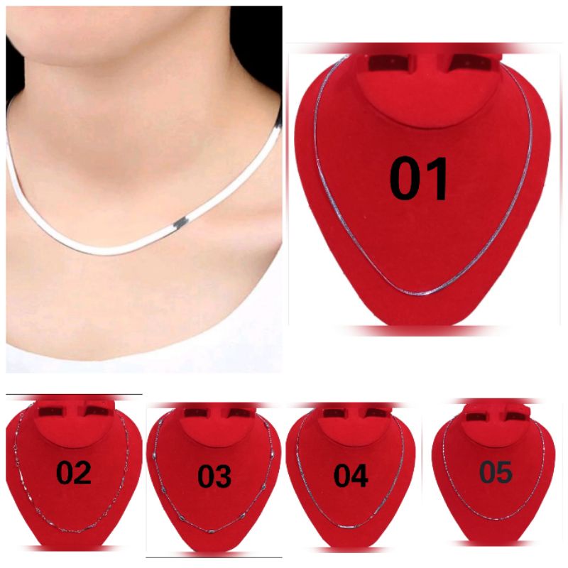 (GROSIR)Kalung wanita Kalung fashion perhiasan xuping 45CM dan 60CM COD ~ kalung RHODIUM terlaris da