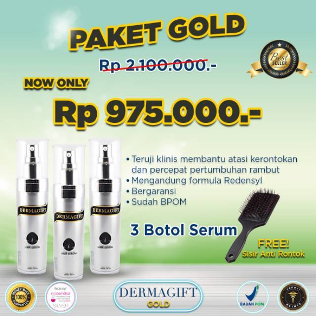 PENUMBUH RAMBUT  SERUM  VITAMIN  TONIC ATASI BOTAK RONTOK  