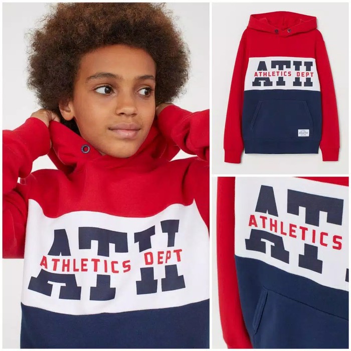 HnM H*M Hoodie - Jaket Sweater Hoodie Anak dan Remaja HnM Logg - Athletics