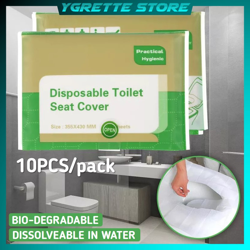 YGRETTE - IFITU PUBO Cover Dudukan Toilet Disposable Seat Cover 1 Pack ISI 10PCS LARUT DIAIR BIO DEGRADABLE DISSOLVEABLE IN WATER LARUT DI AIR