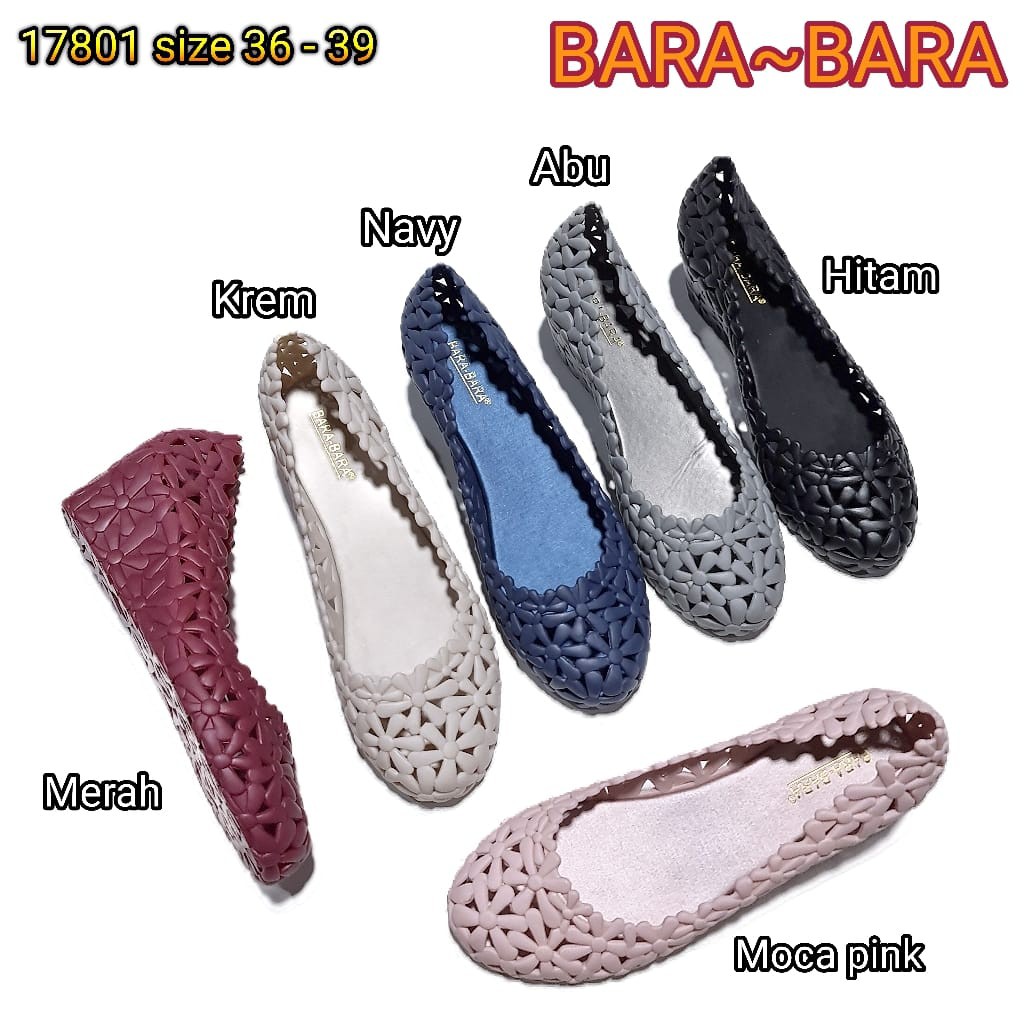 jelly shoes bara bara sepatu wanita wedges barabara karet import 17801