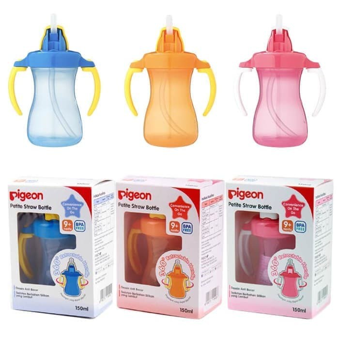 Pigeon Petite Straw Bottle 150ml Botol Minum Anak