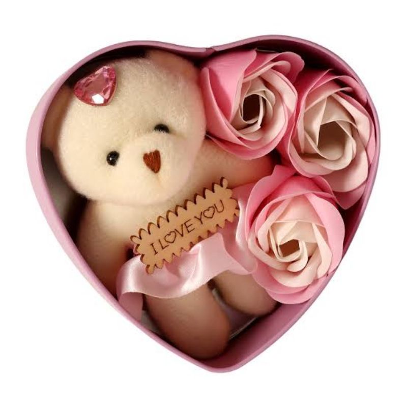 

Gift box cewe/perempuan boneka bunga. kado untuk cewe murah