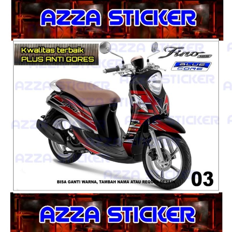 Stiker Dekal Vario Fino 125 Blue Core Striping Motor Fino 125 Blue Core Full Sticker Decal Fino 125 