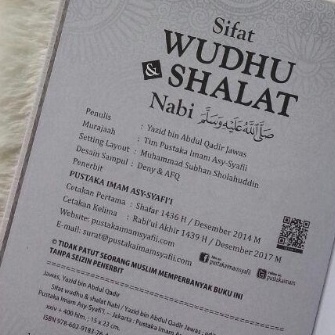 Sifat Wudhu Dan Shalat Nabi Original Yazid bin Abdul Qadir Jawas - Pustaka Imam Asy Syafii Hardcover-1