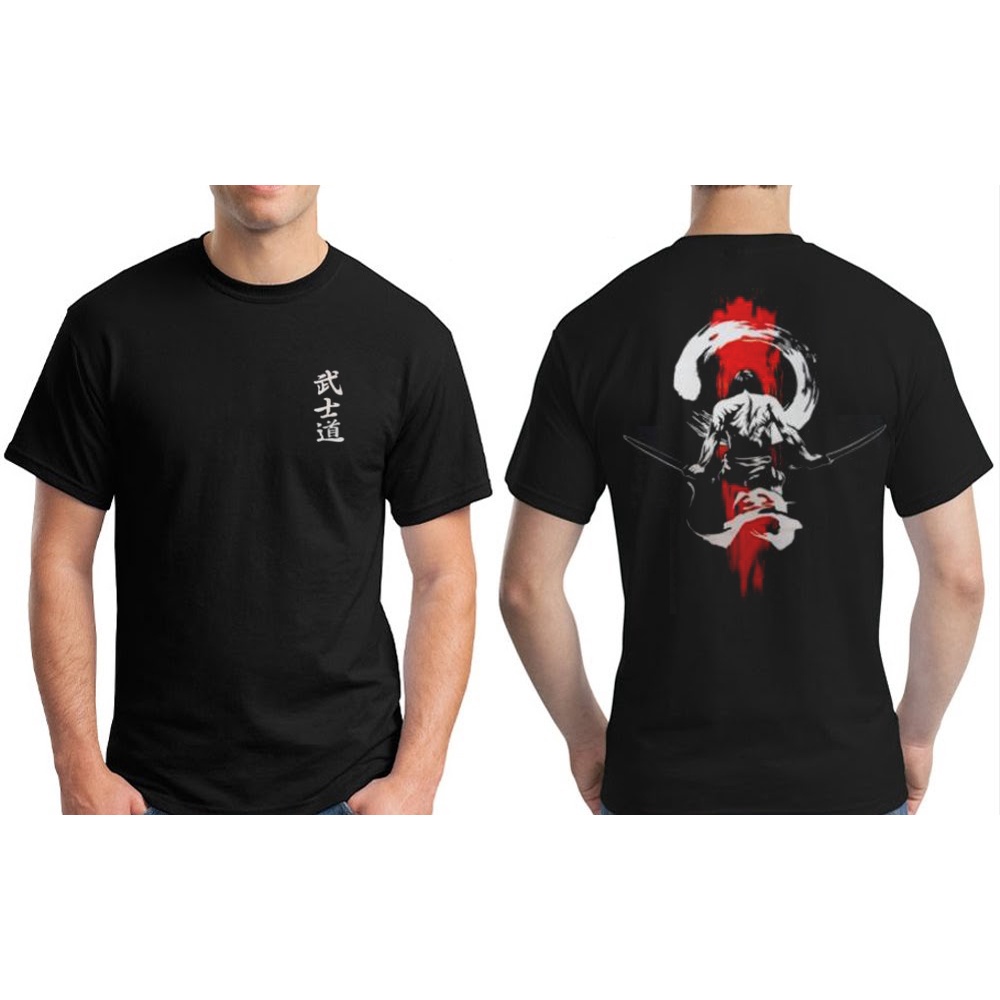 KAOS ATASAN PAKAIAN PRIA WANITA SAMURAI JEPANG BAJU DISTRO