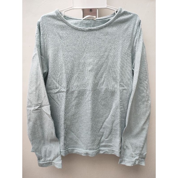 Kaos Anak Biru Muda Polos GU