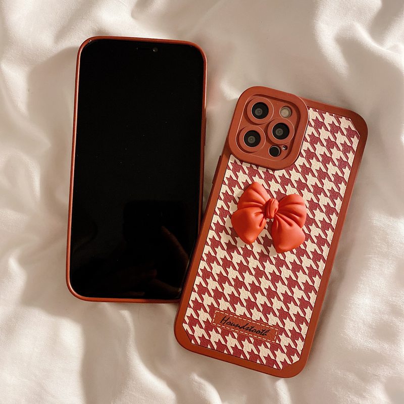 Angel Eyes Red Point Bowknot Soft Case iP iPhone 7 8 14 + Plus X XR SE 2020 XS Max 11 12 13 Pro Max Casing Xiaomi Redmi Note 8 Pro