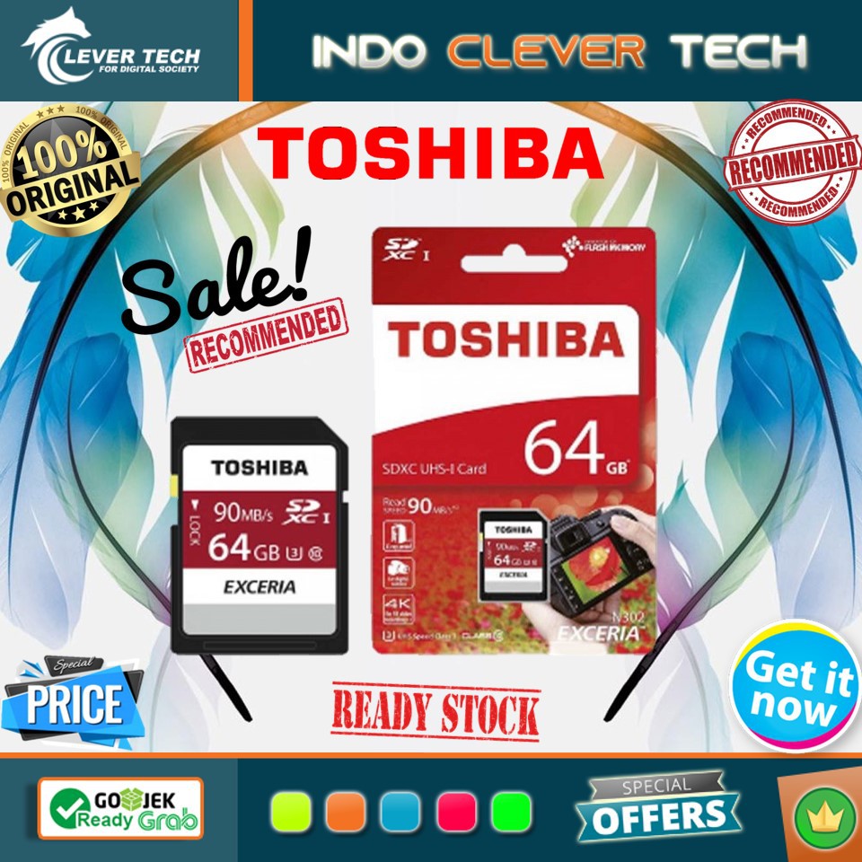 Toshiba Exceria SDXC 64GB 90MB/s / Memori Kamera