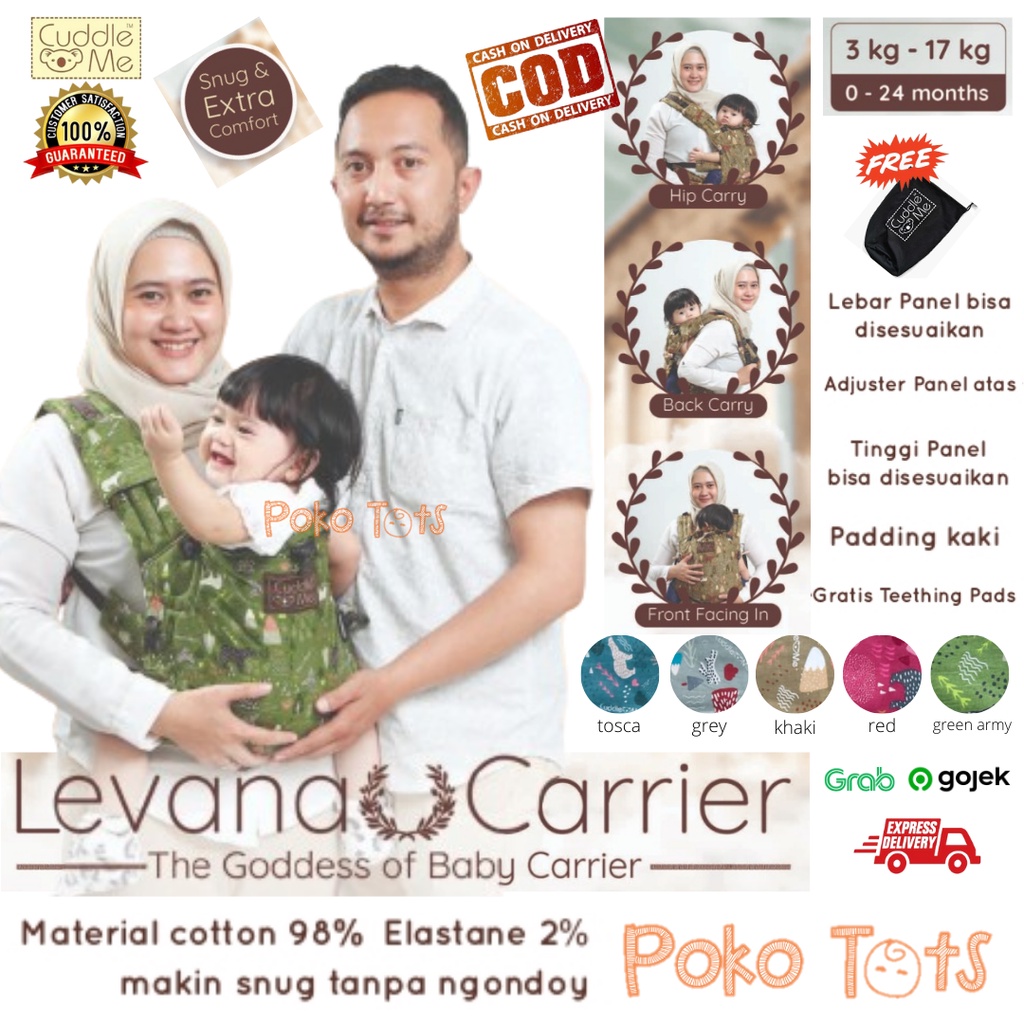 [NEW] PO Cuddle Me LEVANAcarrier SSC Baby Carrier M Shape CuddleMe Gendongan Ransel Levana