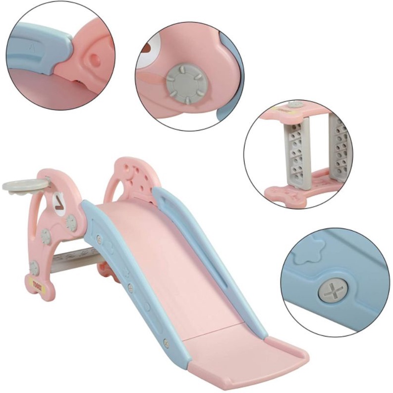 MAINAN ANAK PEROSOTAN BABY DOLPHIN SLIDE  DENGAN RING BASKET JM30244 / JM-30244