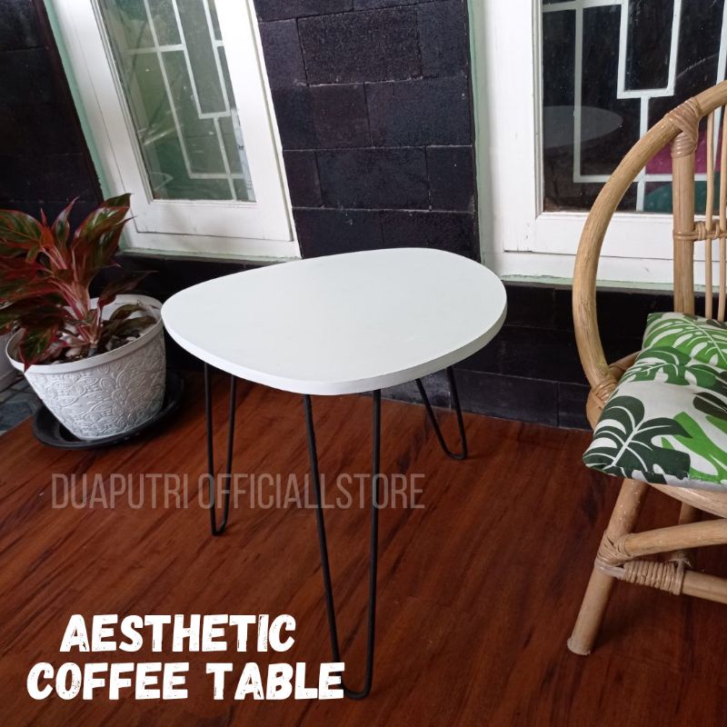 AESTHETIC COFFE TABLE / MEJA SUDUT BENTUK TELUR