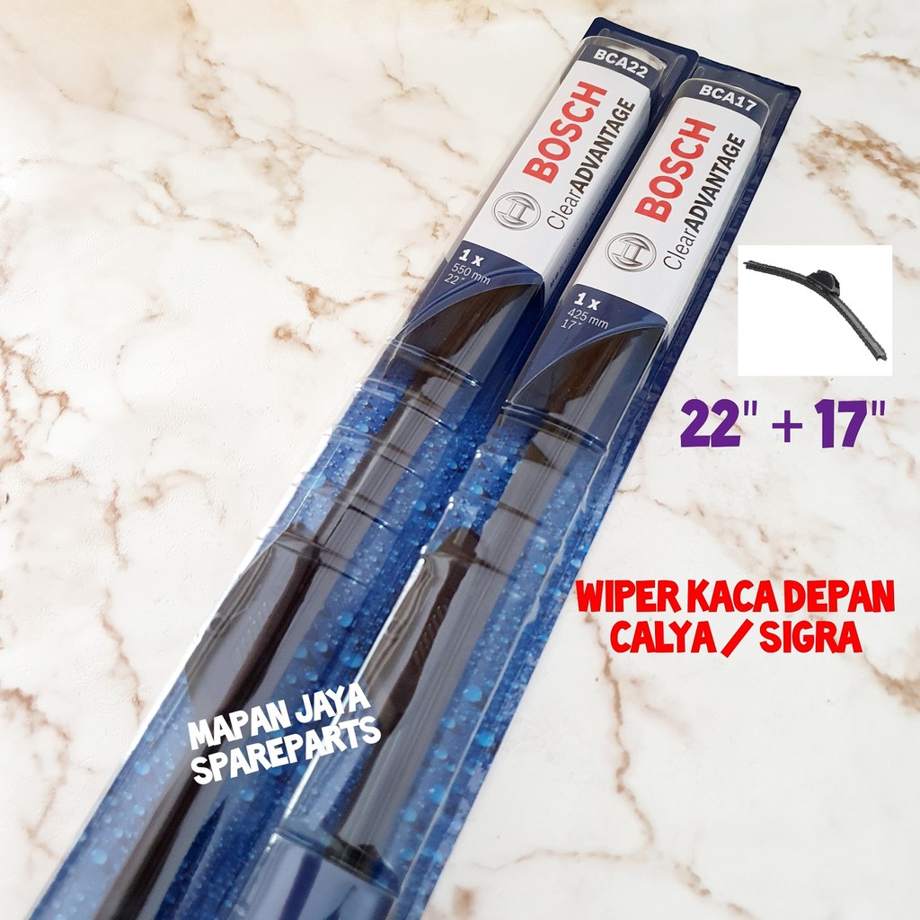 BOSCH WIPER DEPAN - CALYA / SIGRA (FRAMELESS PISANG)