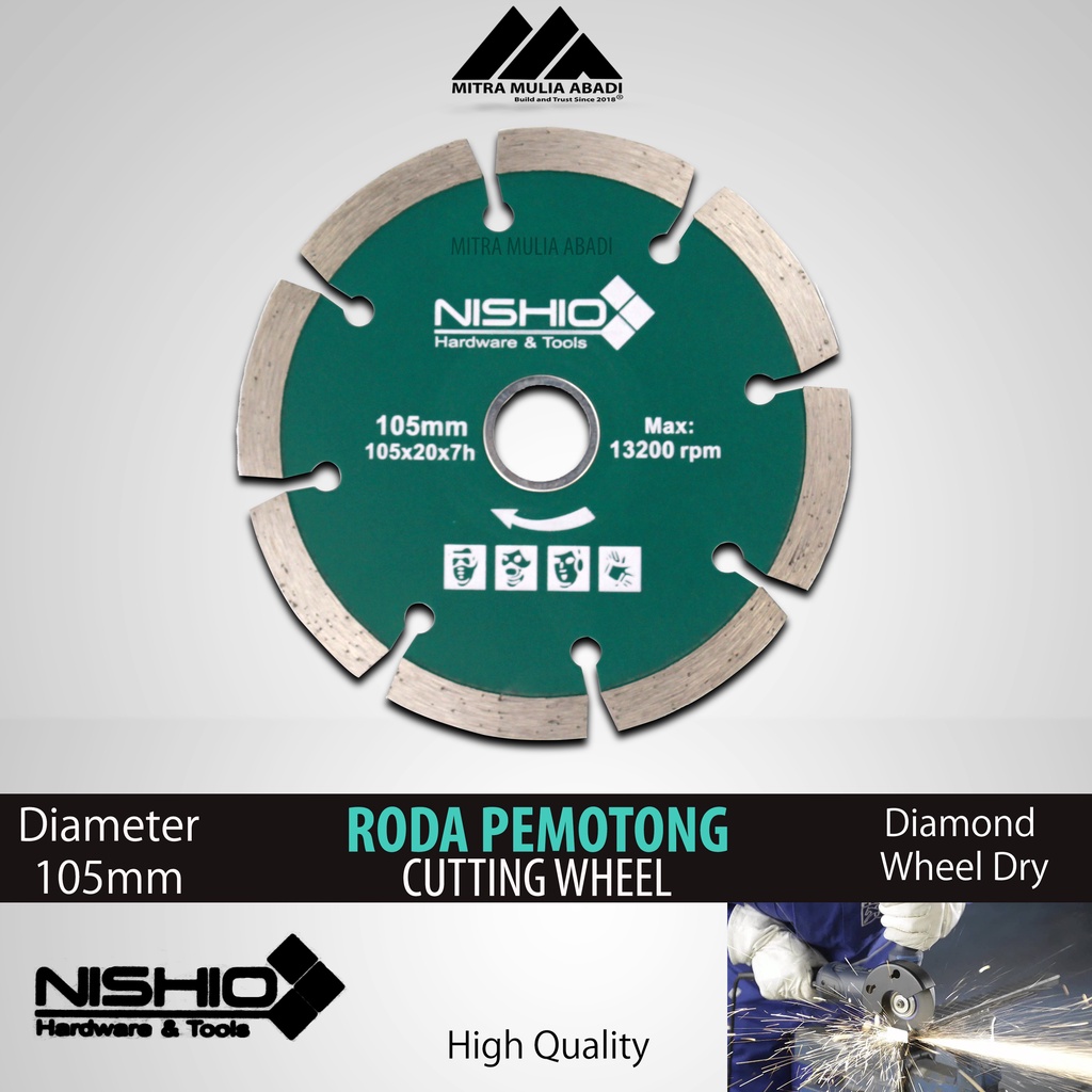 Diamond Wheel Dry 4&quot; / DISK Pisau Potong Keramik Granit, Marmer Nishio