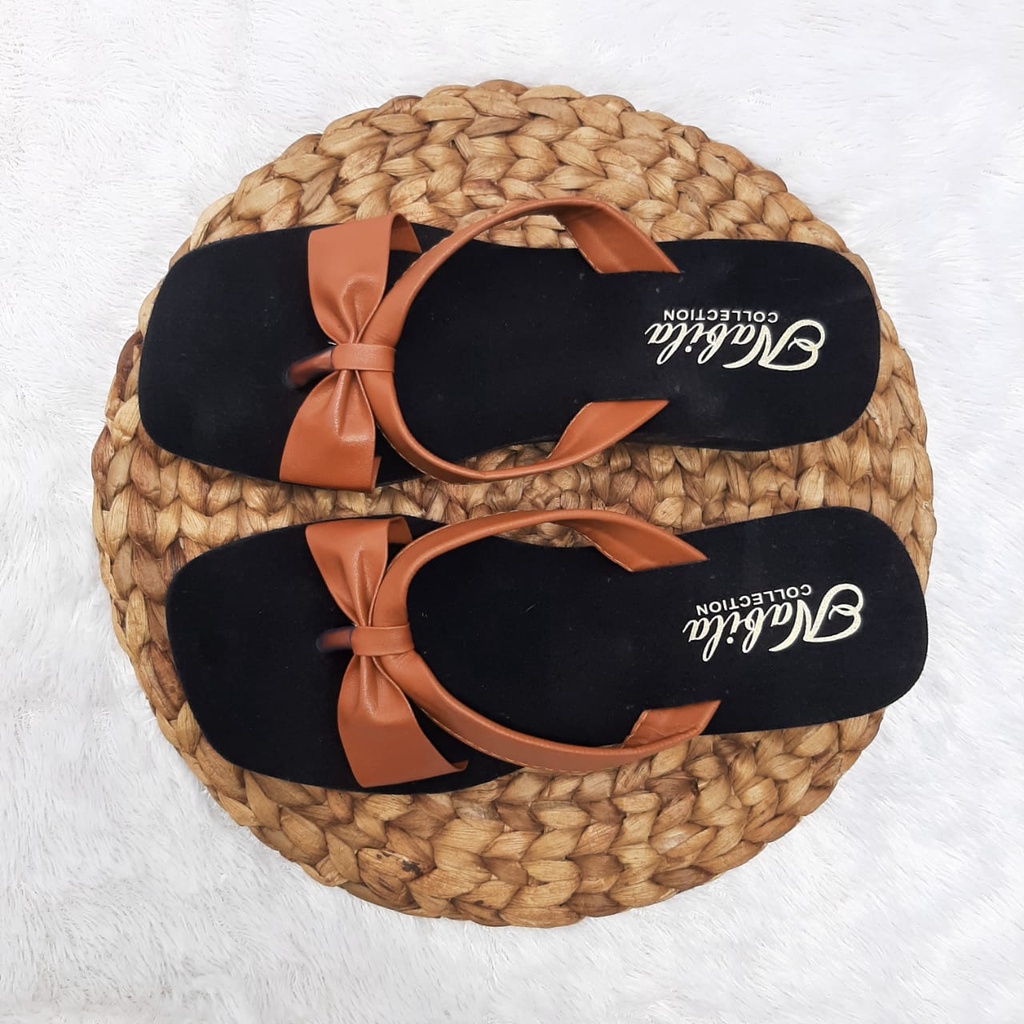 SANDAL WEDGES SILANG JEPIT WANITA