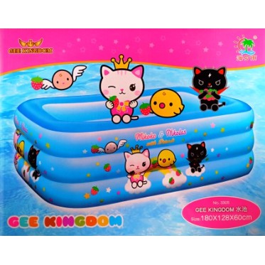 3305 Kolam renang anak kotak Mikoko Gee Kingdom 180x128x60 cm- kola m karet kotak - kolam gelembung