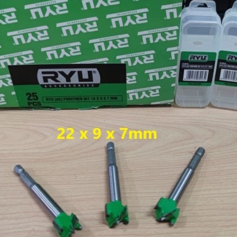 MATA BOR FORSTNER RYU 22 X 9 X 7 MM/Forstner Bit Set mata bor engsel sendok auger bit