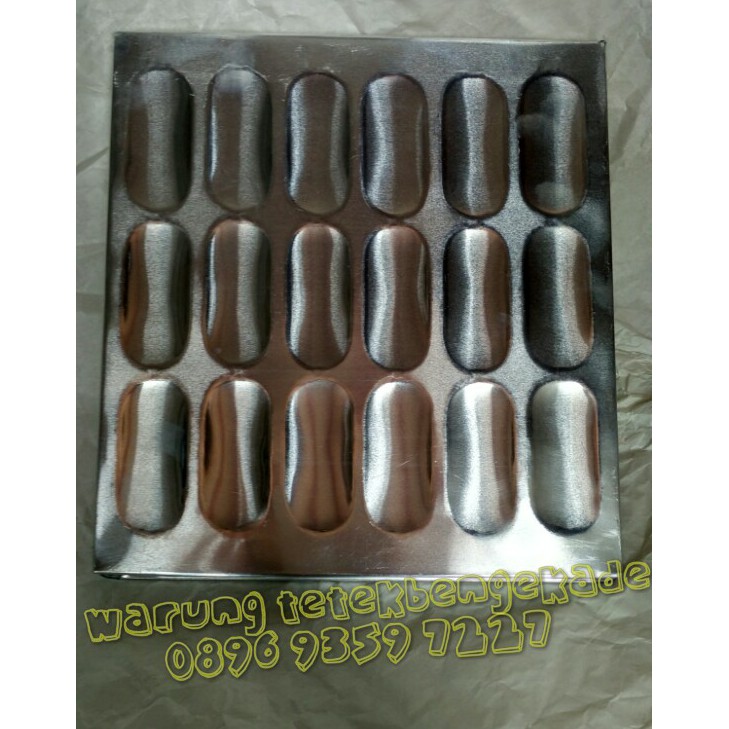 

Loyang Kue kering lidah kucing alumunium oven 18 lubang 22 x 24 cm