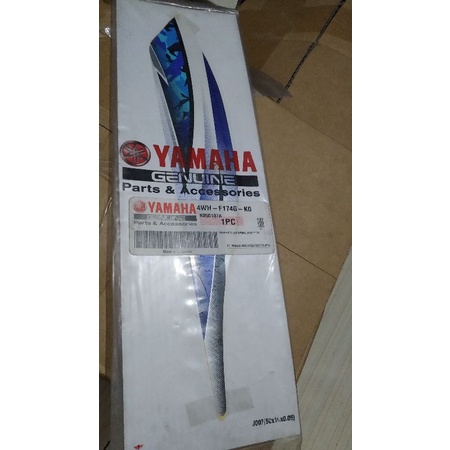 Striping stiker grapic Tutup box aki acu F1zr Fizr 2005 Biru Putih original