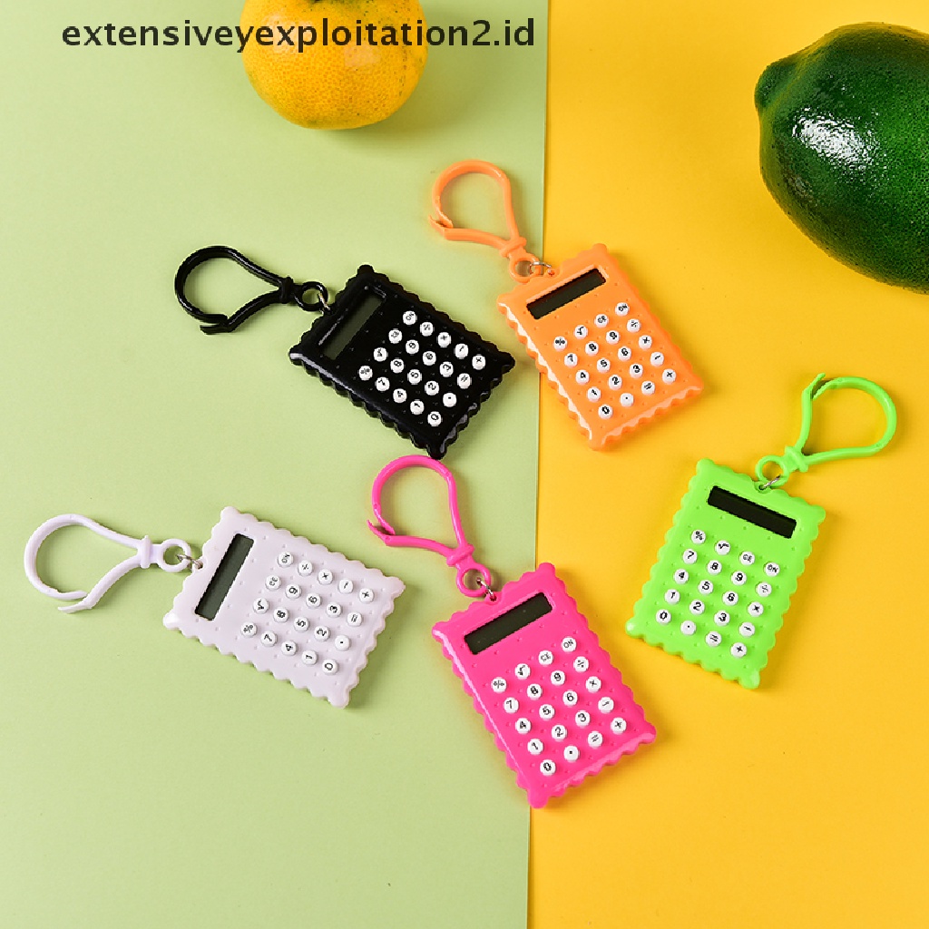Id Gantungan Kunci Kalkulator Mini 8 Digit Dengan Casing Plastik Warna Acak