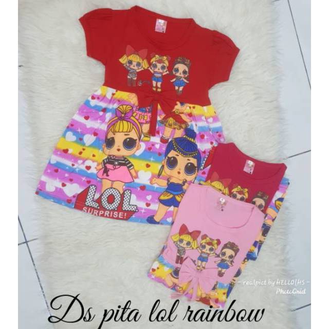 DASTER PITA LL RAINBOW NEW /DASTER ANAK/DRESS ANAK/DASTER SANTAI