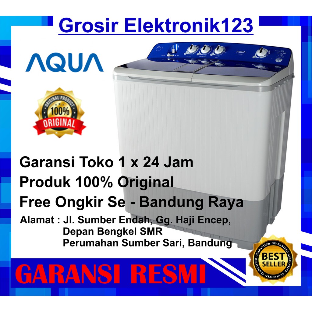 MESIN CUCI 2 TABUNG AQUA 20KG 2070 khusus bandung