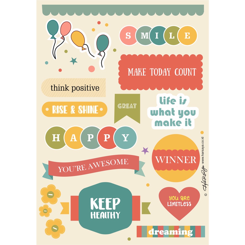 

Think Positive Stickers