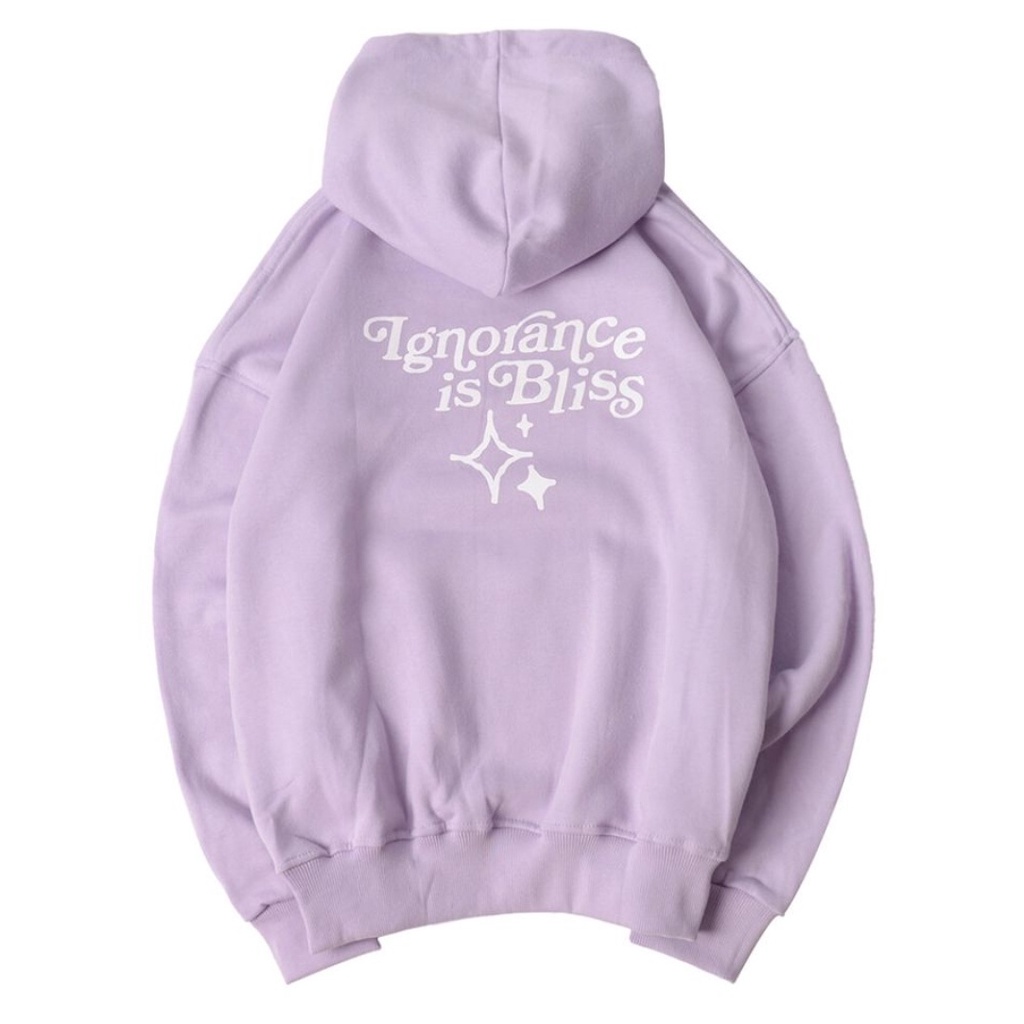 IGNORANCE  IS BLISS HOODIE JUMPER WANITA - ATASAN KEKINIAN TERLARIS