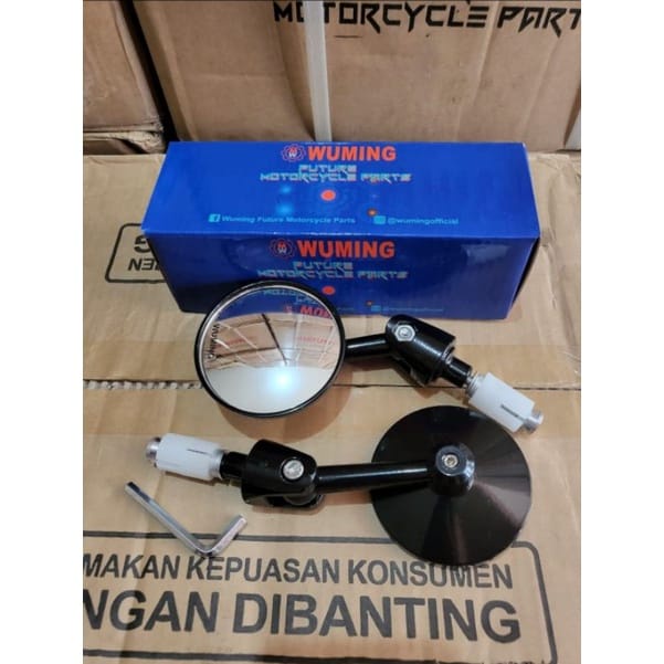 spion jalu bulat VND spion bar end cnc spion jalu stang motor universal 1set(kiri dan kanan)