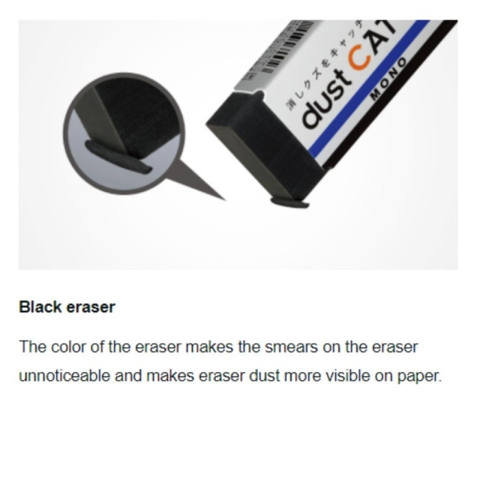 

Terbatas Penghapus / Eraser Tombow Mono Dust Catch Black Limited