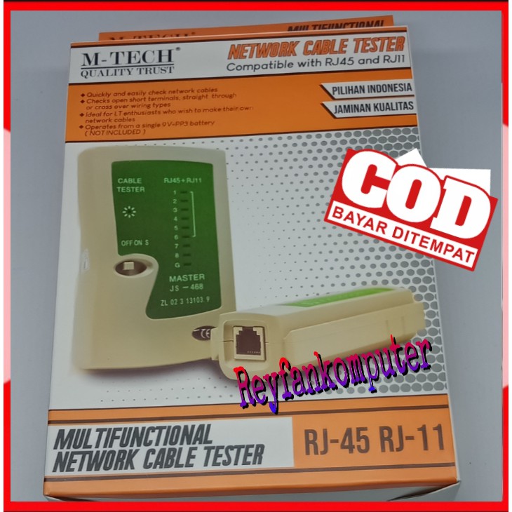 LAN TASTER RJ45 ALAT TEST KABEL NETWORK