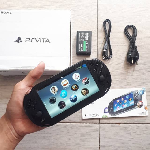 PS Vita Slim Black Carbon mulus Fullgame Henkaku Enso