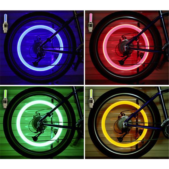 Lampu Sepeda LED Pentil Ban Universal Sepeda Motor Mobil Roda Stick Lampu Hot Wheels Katup