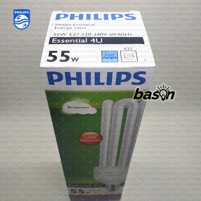 PHILIPS ESSENTIAL 4U 55W E27 - Lampu Hemat Energi