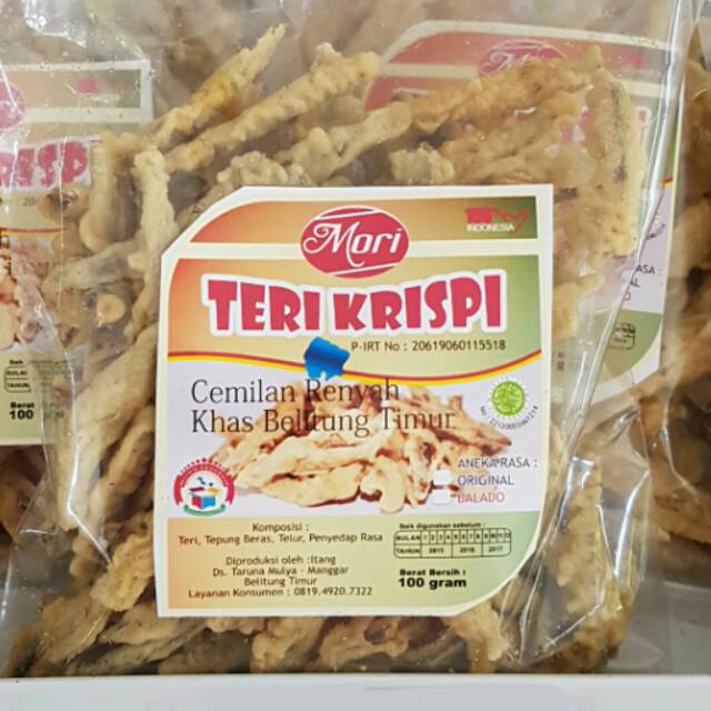 

oleh oleh khas belitung teri krispi