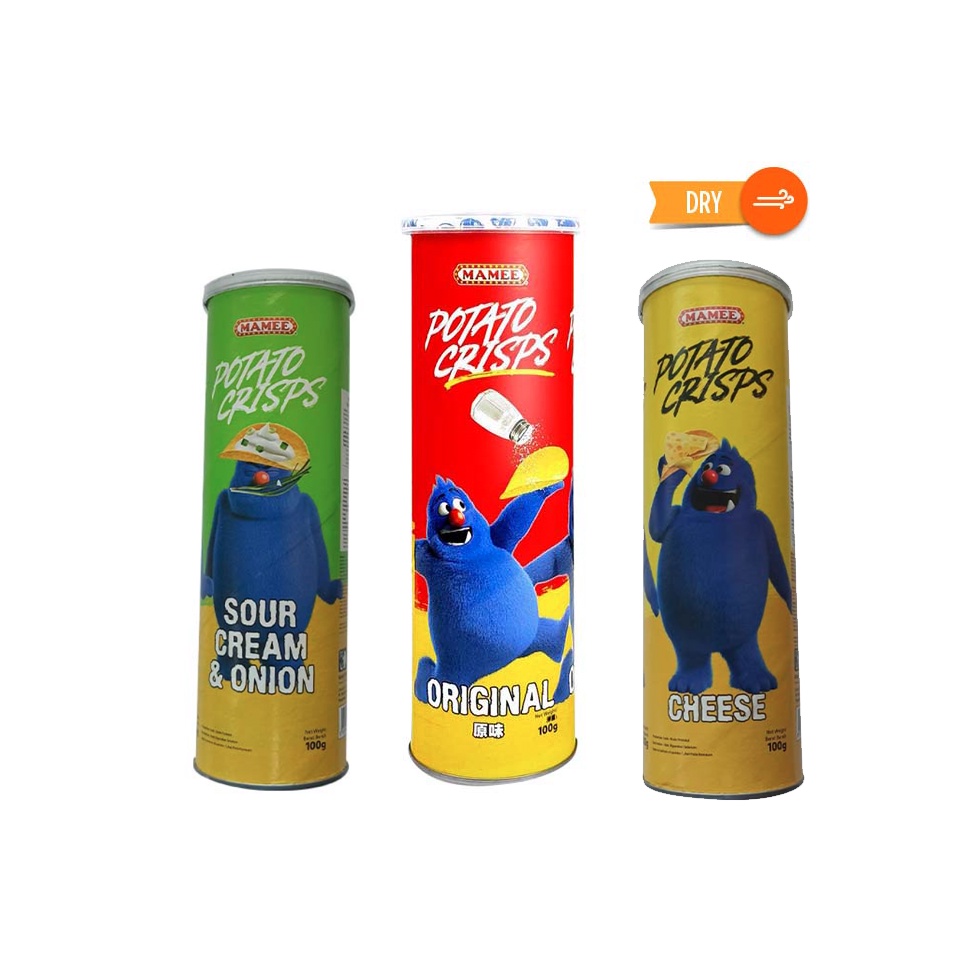 

Snack Cemilan Mamee Potato Crisps 100gr Rasa Original / Sour Onion / Cheese