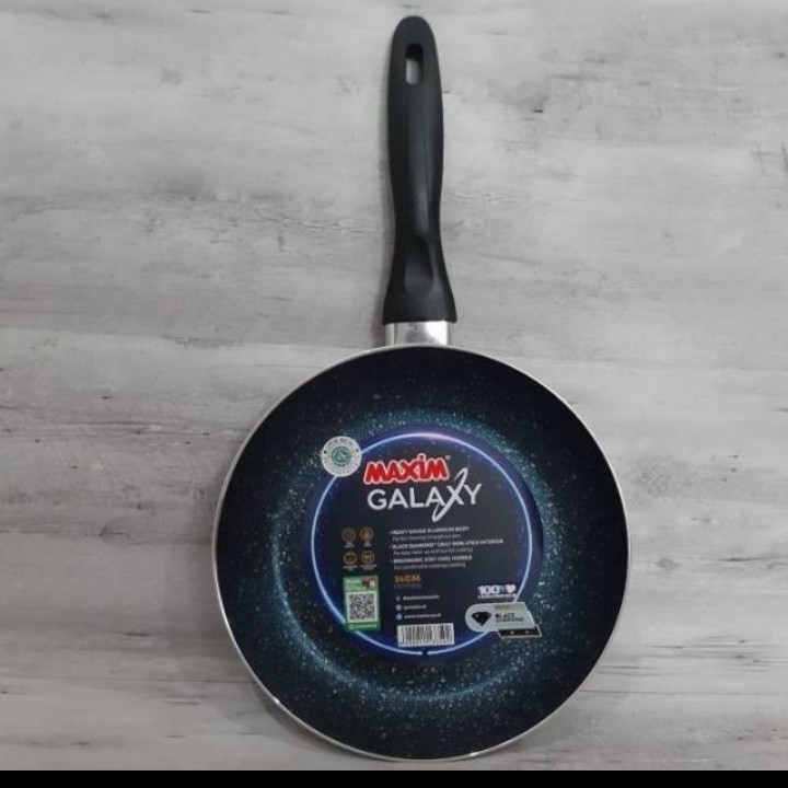 MAXIM GALAXY 24 CM frypan - Penggorengan Wajan Anti Lengket Teflon Black Diamond