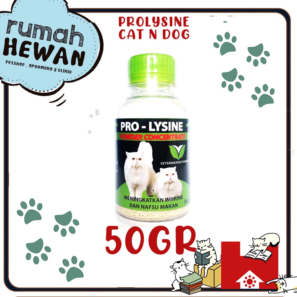 Promo Prolysine 50gr - Suplemen pnambah imun/nafsu makan kucing