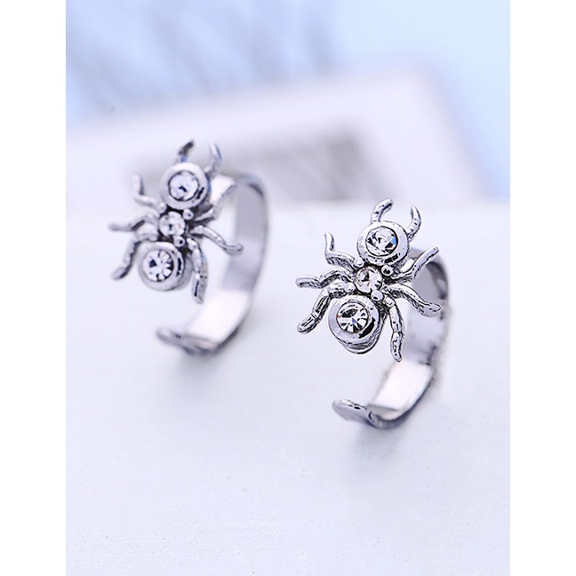 LRC Anting Tusuk Fashion Spider Earrings Open Spider Earrings F89198