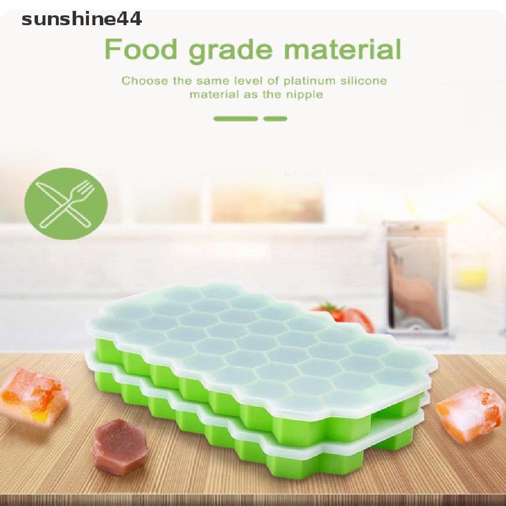 Sunshine Cetakan Es Batu Bentuk Sarang Lebah Bahan Silikon Reusable Removable