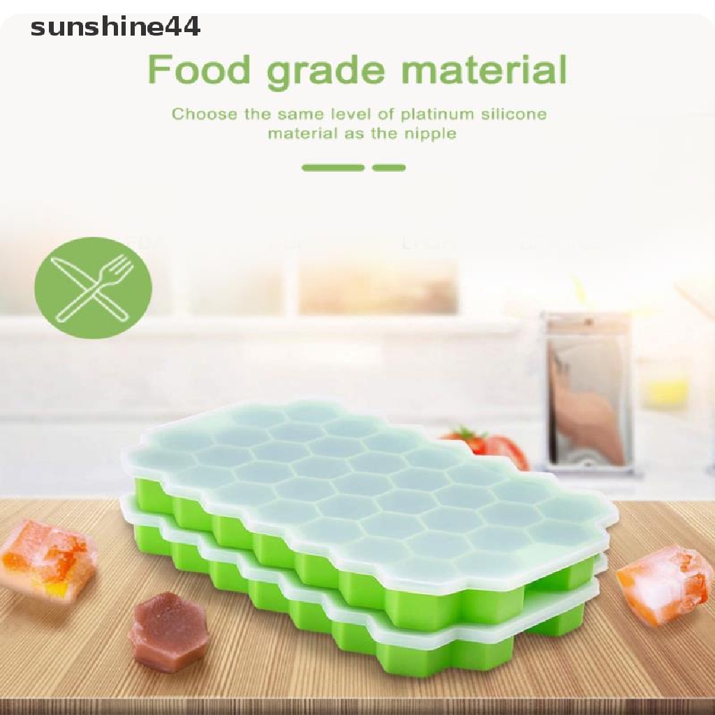 Sunshine Cetakan Es Batu Bentuk Sarang Lebah Bahan Silikon Reusable Removable