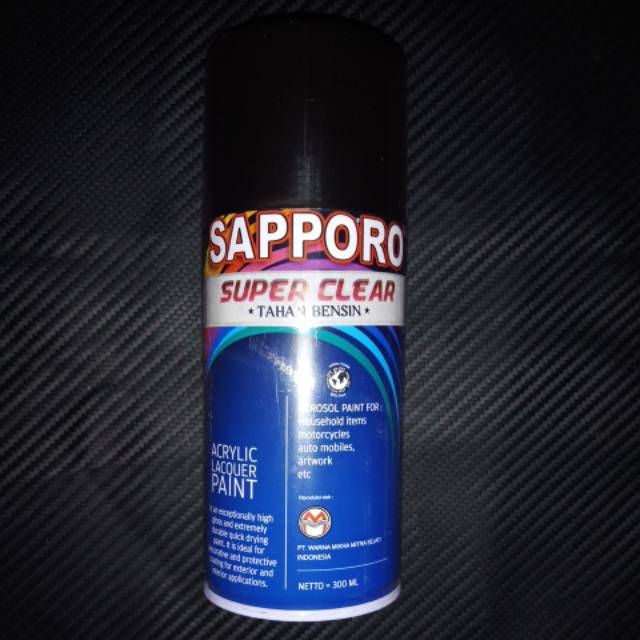 Sapporo super clear gloss tahan bensin